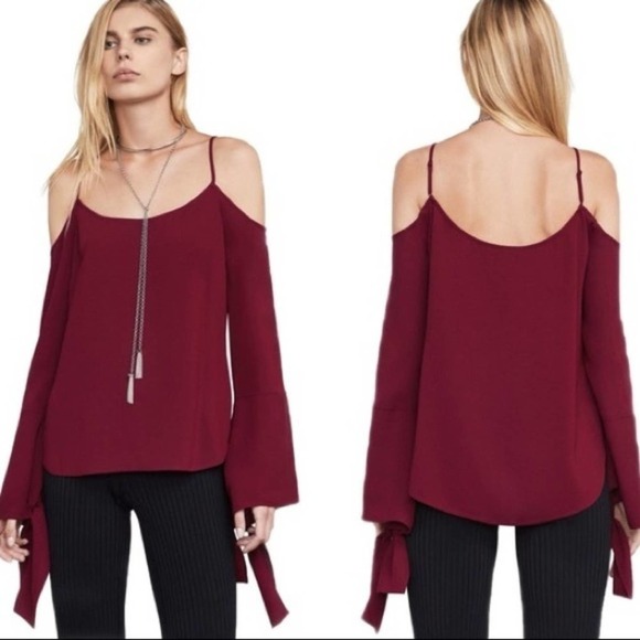 BCBGmaxazria nichloette cold shoulder top - Picture 1 of 8